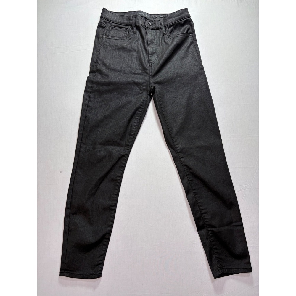 Kendall + Kylie The Kontour High Rise Coated Black Skinny‎ Jeans Size 11/30